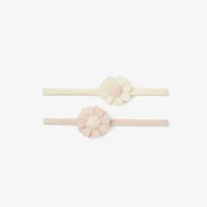 Elegant Baby Felt Flower Headband Set 2 Pack