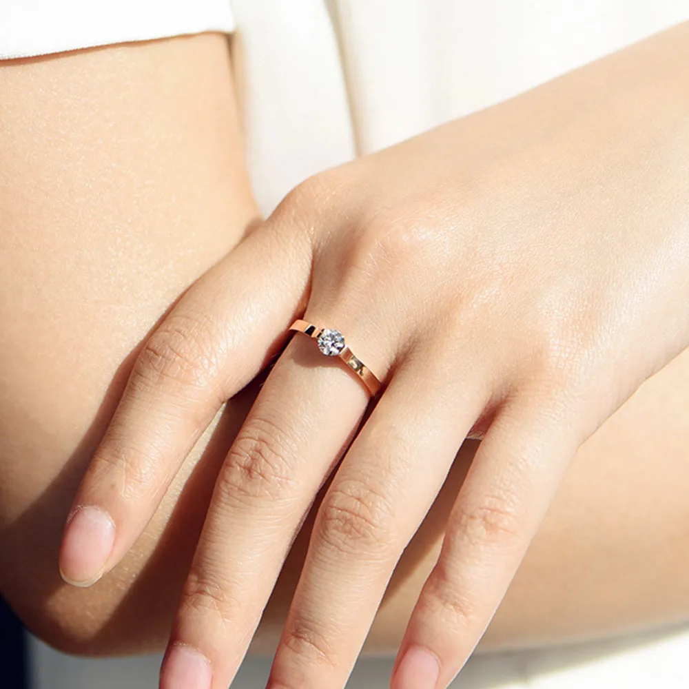 Elegant Bar Setting Solitaire GIA Diamond Ring