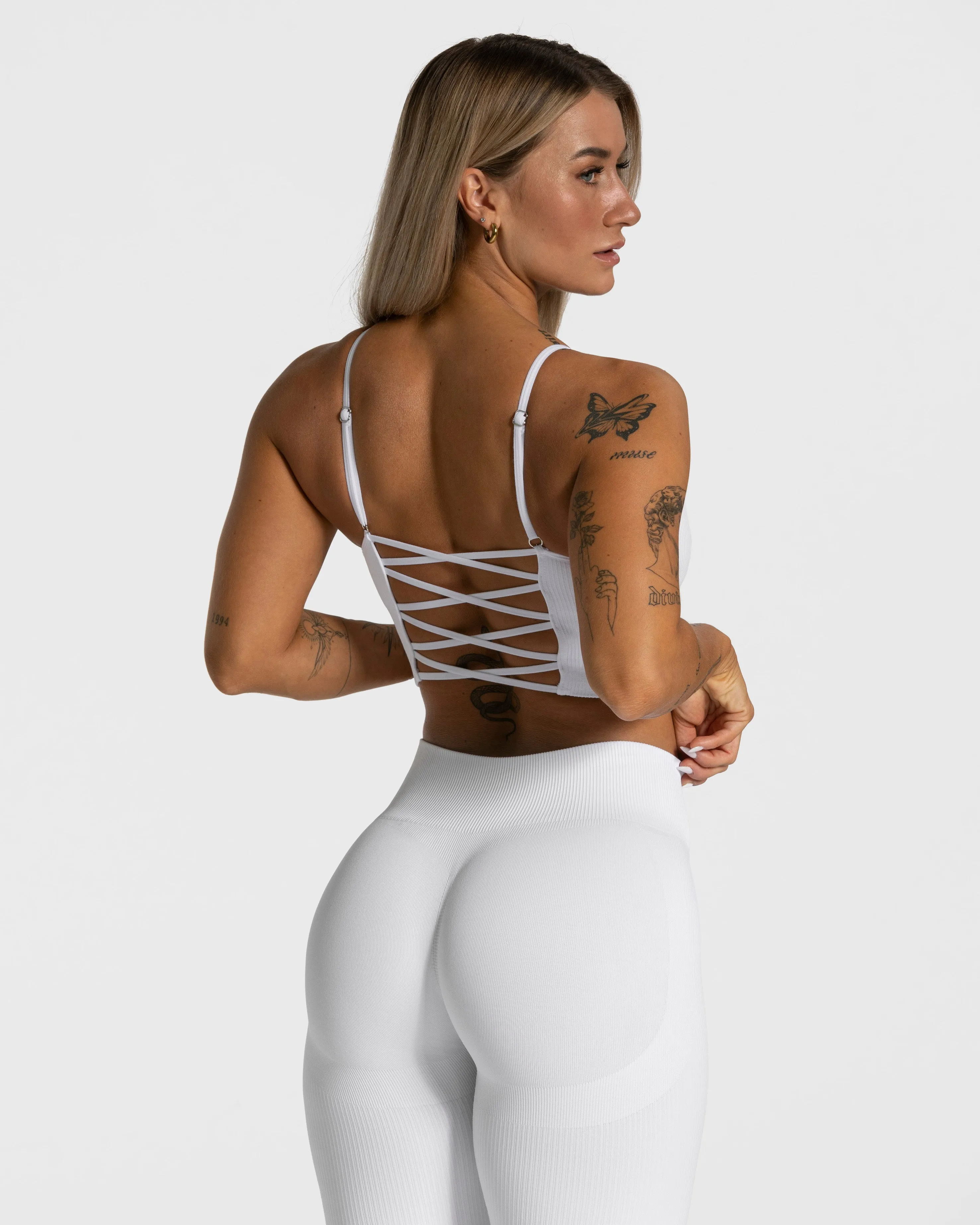 Elegant Cross Top "Weiß"