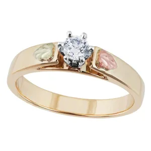 Elegant Diamond Engagement II - Black Hills Gold Ladies Ring