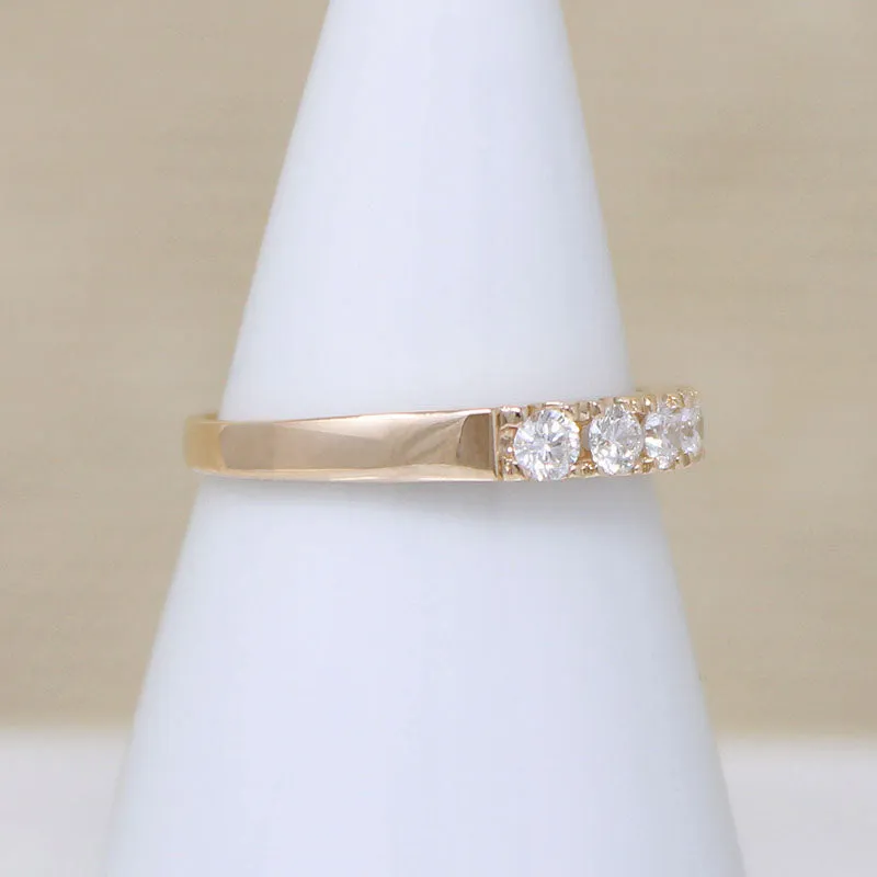 Elegant Five Diamond & Yellow Gold Band by 720
