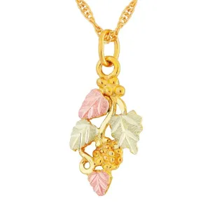 Elegant Foliage III - Black Hills Gold Pendant