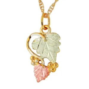 Elegant Foliage IV - Black Hills Gold Pendant