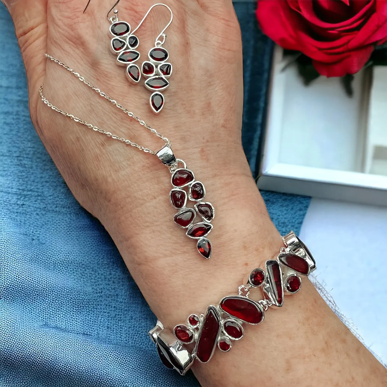 Elegant Garnet Jewelry