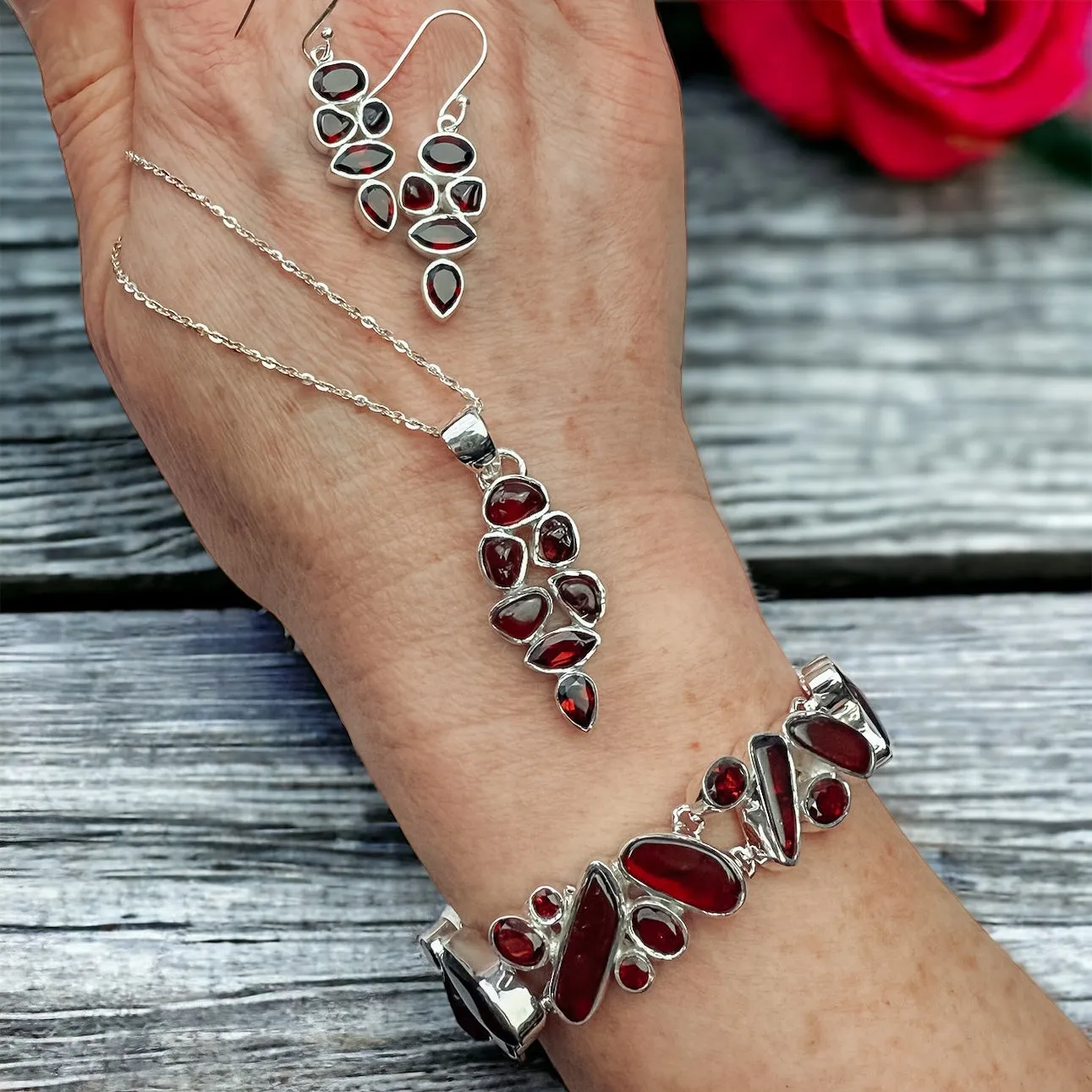 Elegant Garnet Jewelry