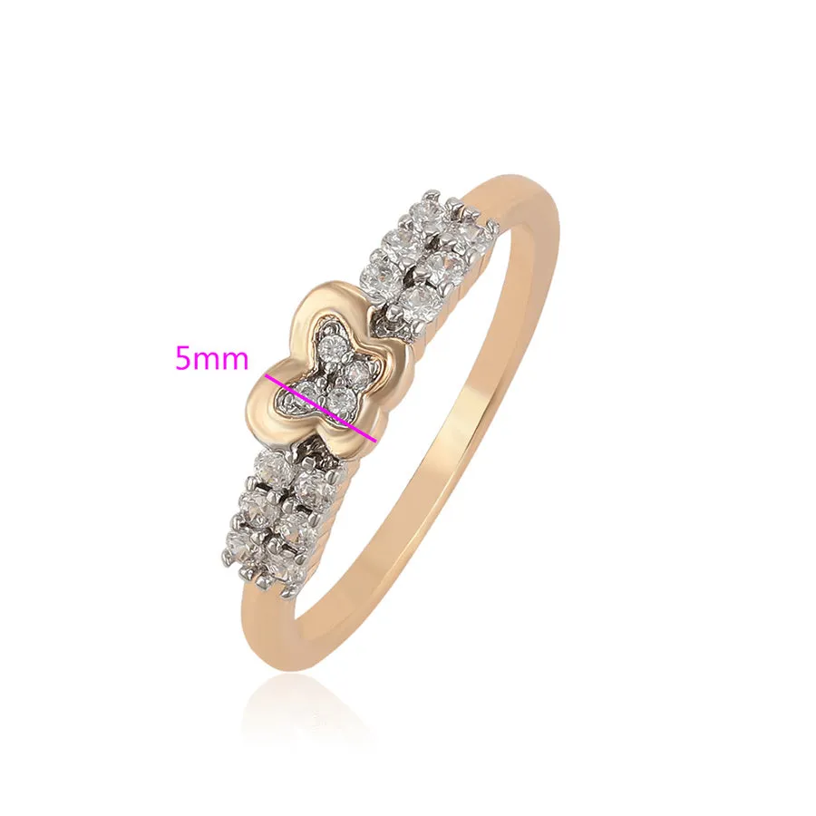 Elegant Gold Plated Cubic Zirconia Ring