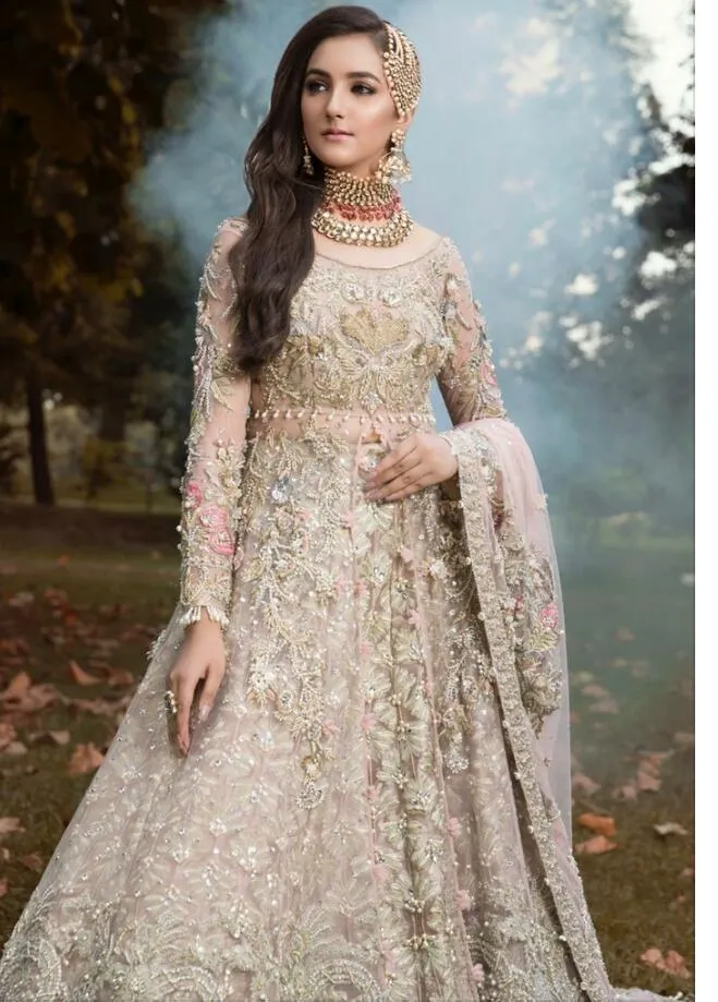 Elegant Silver Maxi Bridal Outfit #N7012