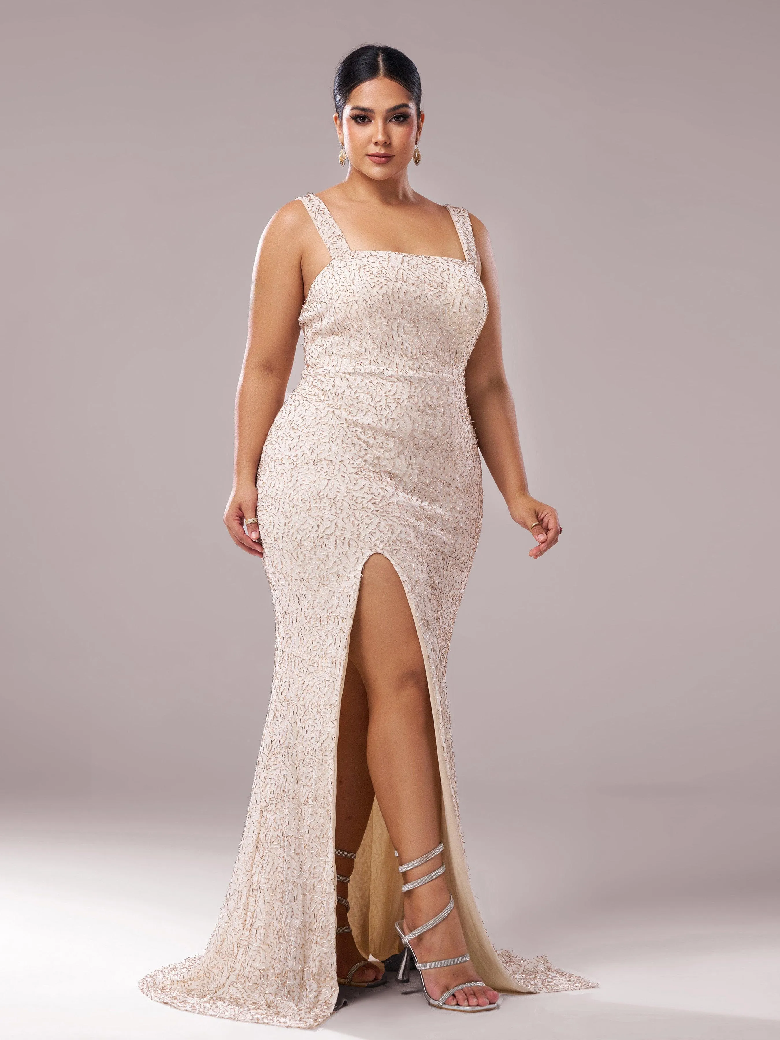 Elegant Sleeveless High Split Prom Dress GM00068