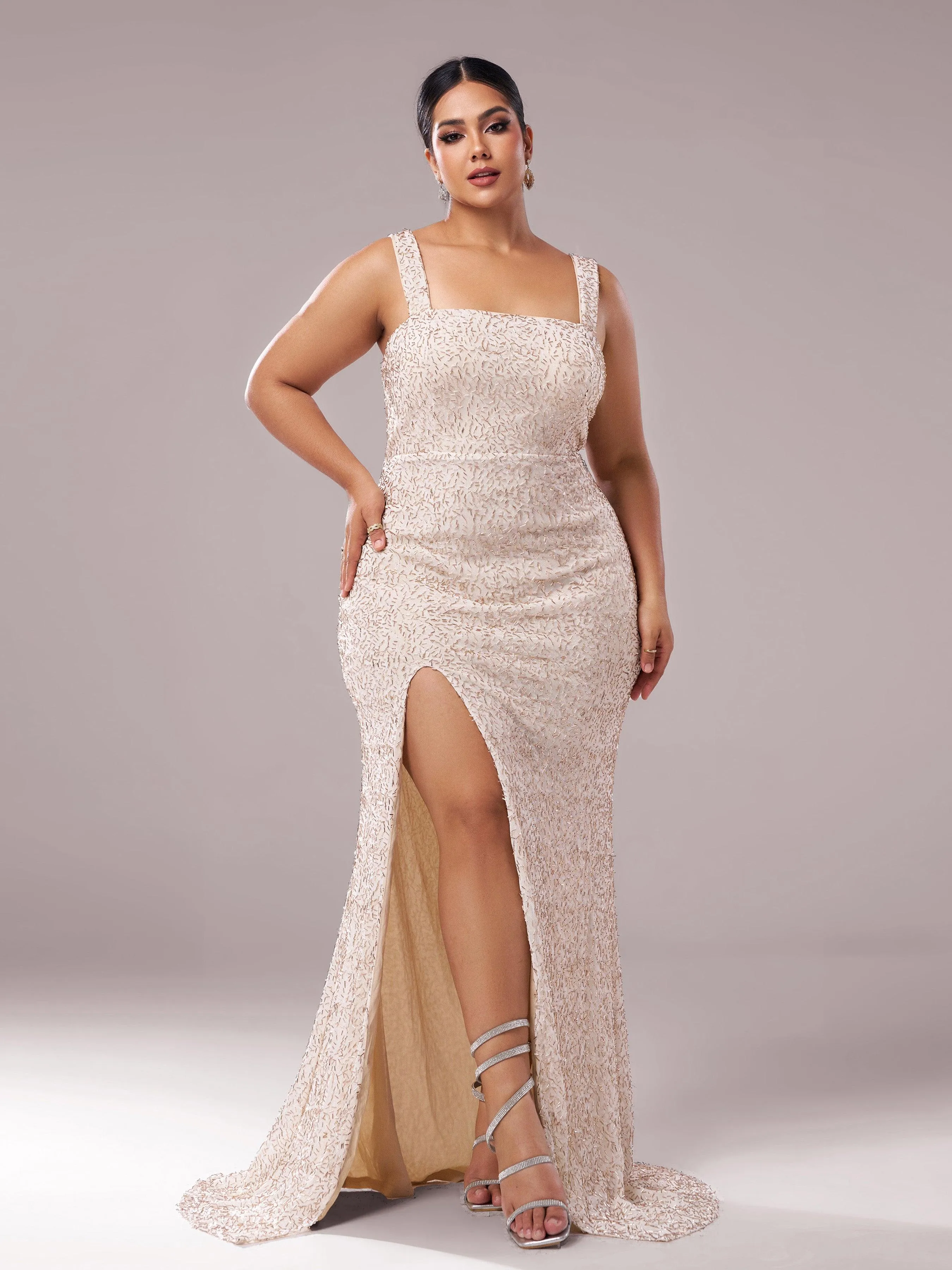 Elegant Sleeveless High Split Prom Dress GM00068
