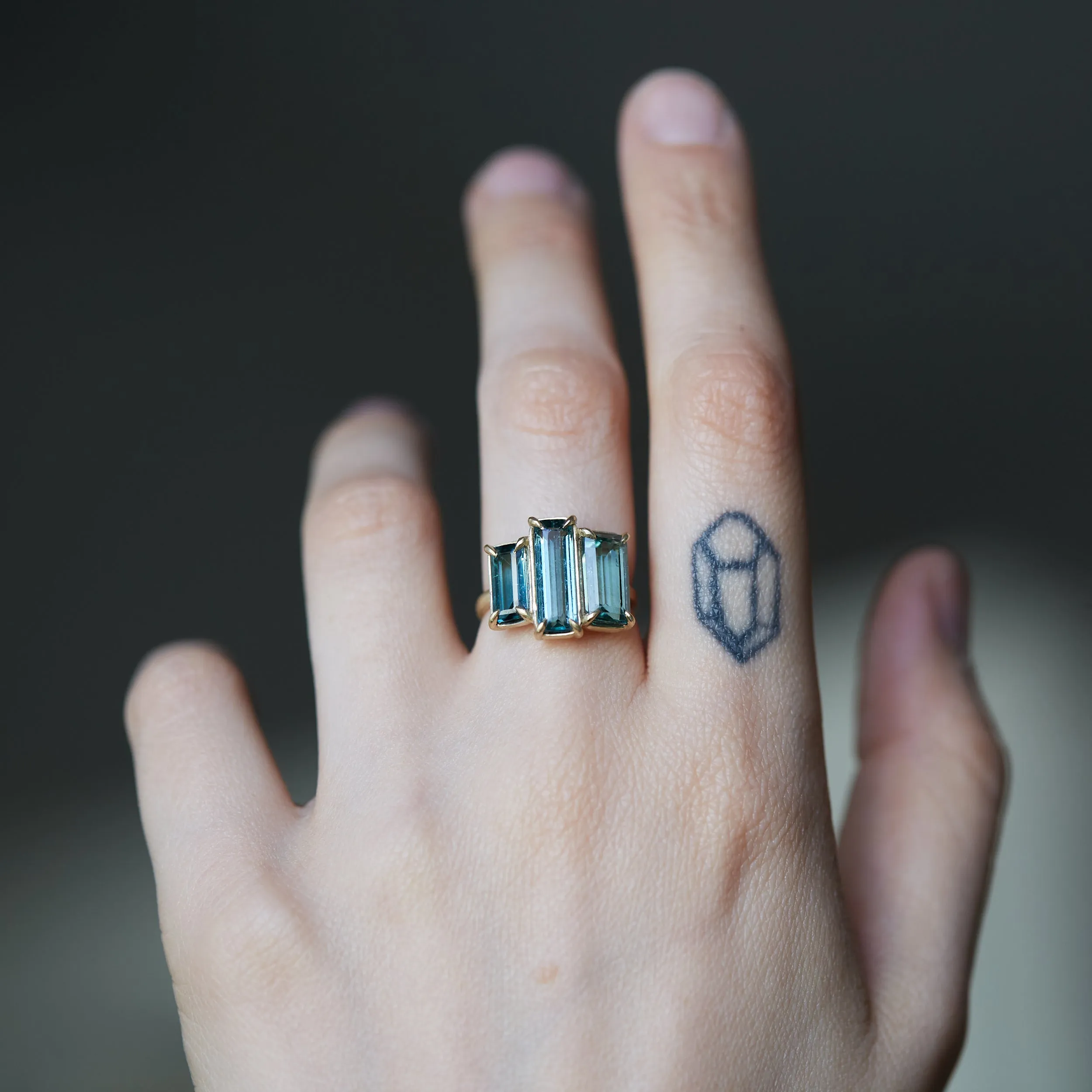 Elysium Trio Tourmaline Vanity Ring