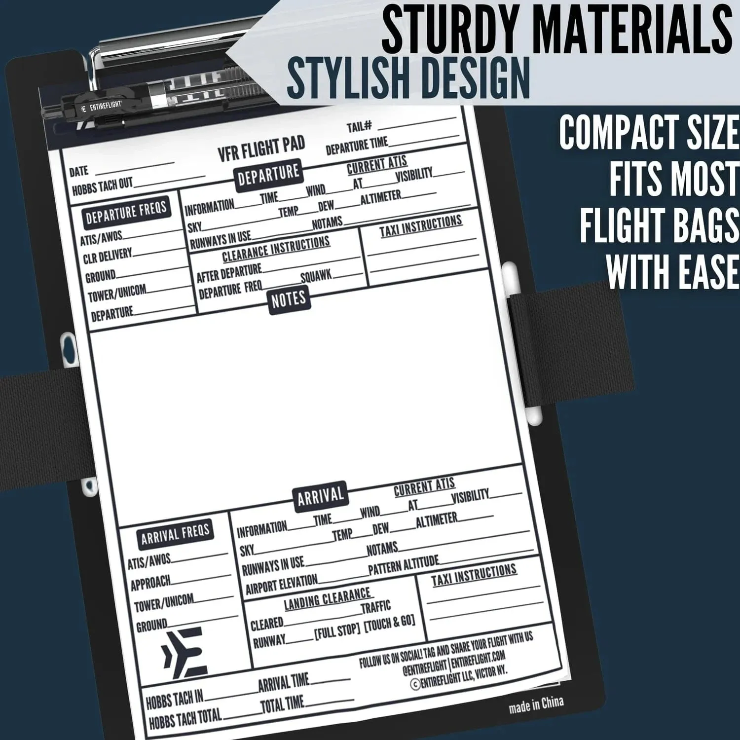 EntireFlight VFR Pilot Kneeboard & Flight Pad: Elevate Your Flying Experience