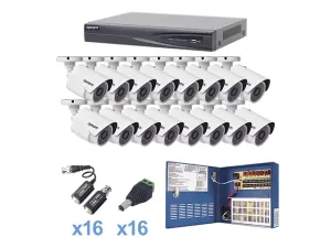 Epcom Kevtx8 T16 Bw Dvr 16ch/16 Cam F. De P/Heavy Duty 20 A