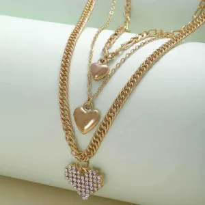 Erudite Assorted Layered Heart Necklace