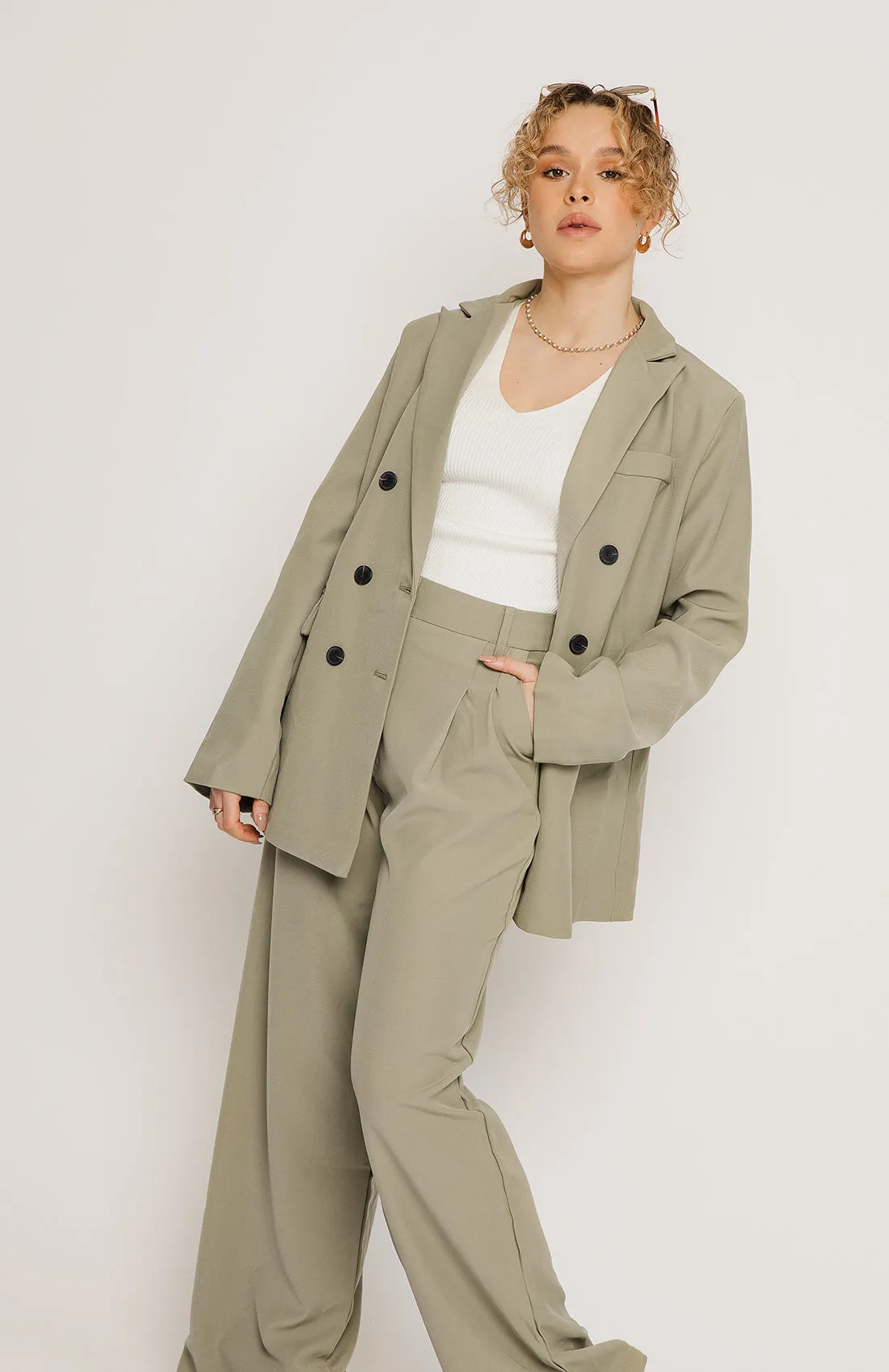 Everleigh Green Suit Trousers