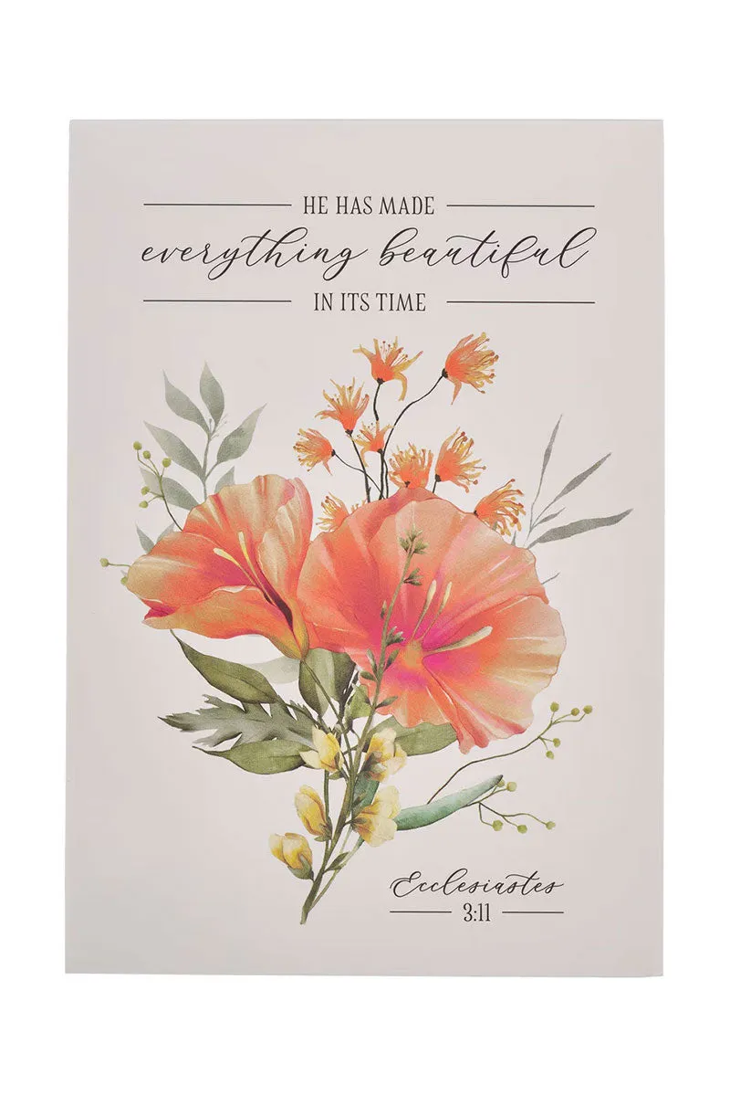 Everything Beautiful Orange Floral Notepad