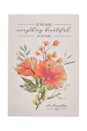 Everything Beautiful Orange Floral Notepad