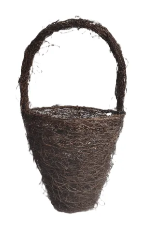 ***Exclusive*** 18" Vine Half Basket: Brown - WB-13657BN