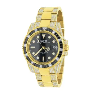 Exclusive Black and White Simulated Diamond Sport Watch