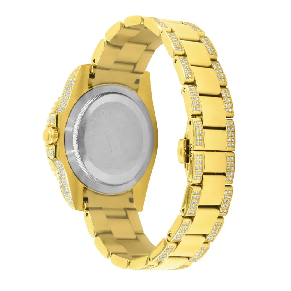 Exclusive Black and White Simulated Diamond Sport Watch