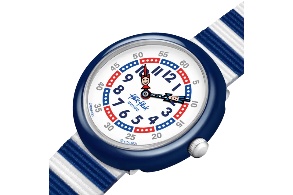 Flik Flak Little Boat Organized Chaos 34mm Fbnp193 watch