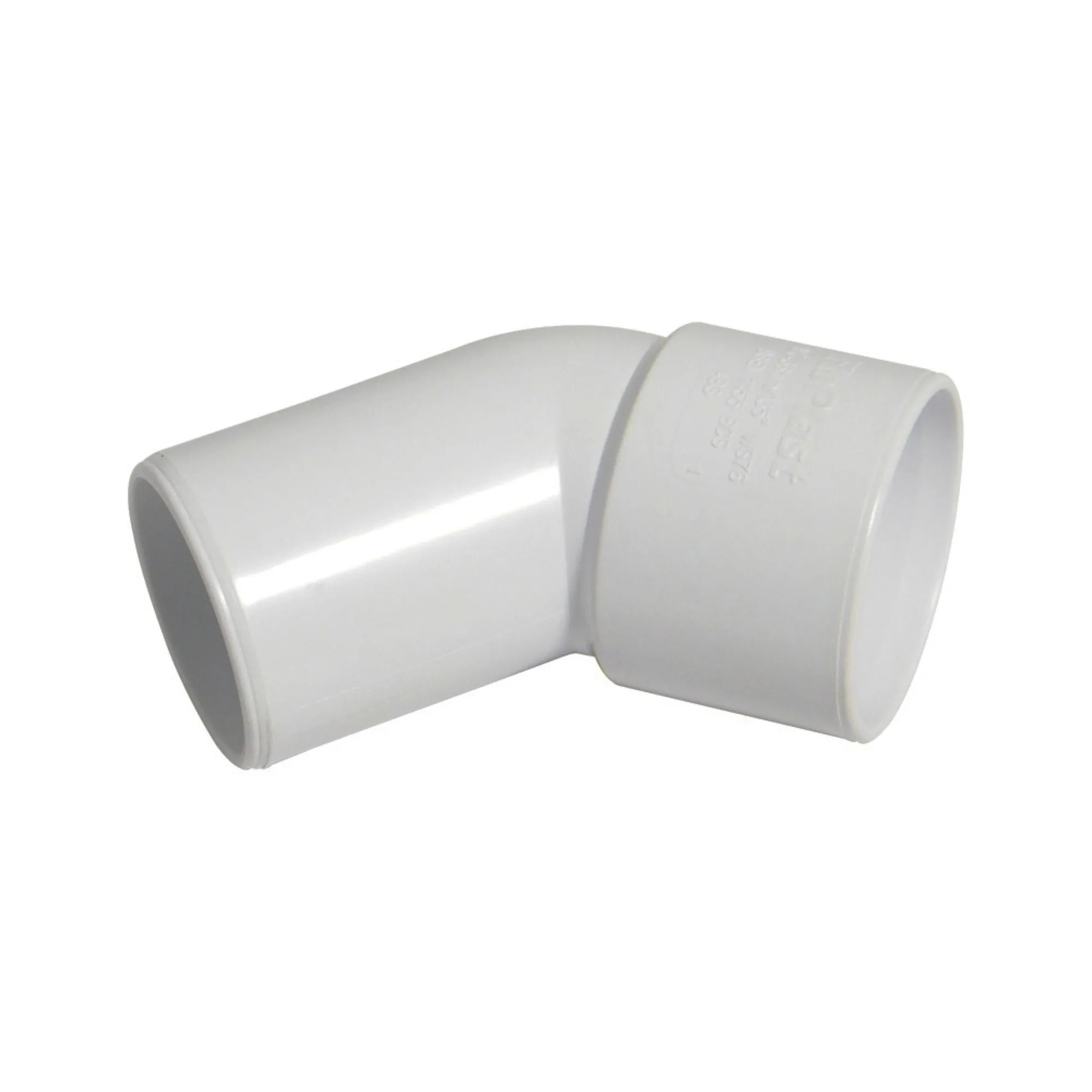 FloPlast Solvent Weld Conversion Bend 135 Degree 40mm White (Pack of 10)