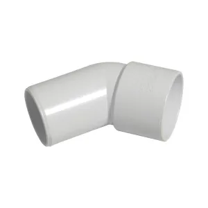 FloPlast Solvent Weld Conversion Bend 135 Degree 40mm White (Pack of 10)