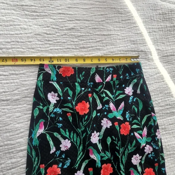 Floral Black Skirt