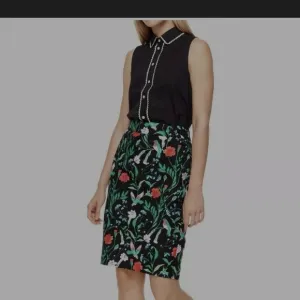 Floral Black Skirt