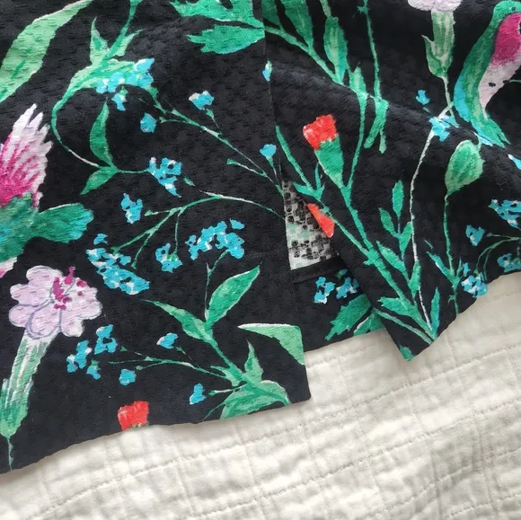 Floral Black Skirt