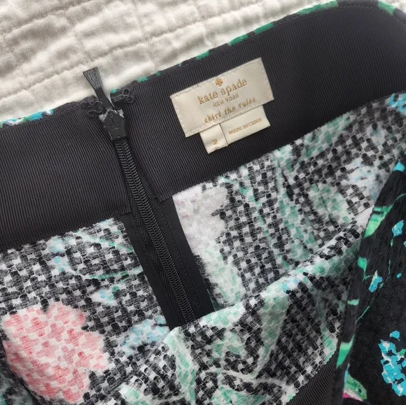 Floral Black Skirt