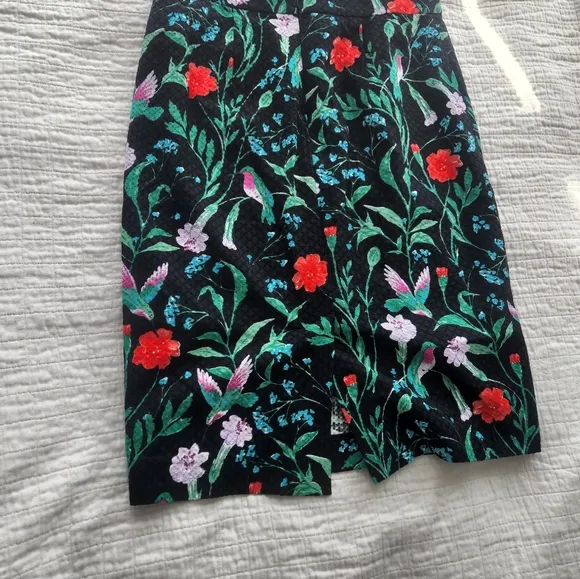 Floral Black Skirt