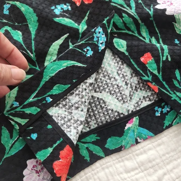 Floral Black Skirt