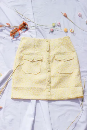 Floral Jacquard Mini Skirt