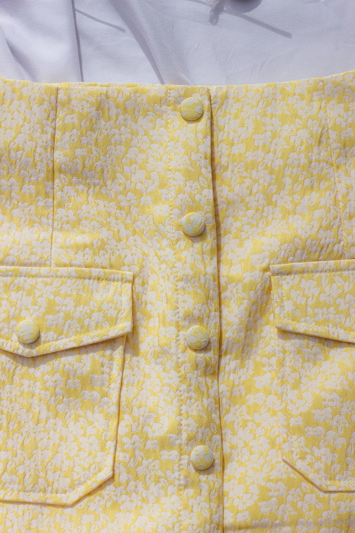 Floral Jacquard Mini Skirt