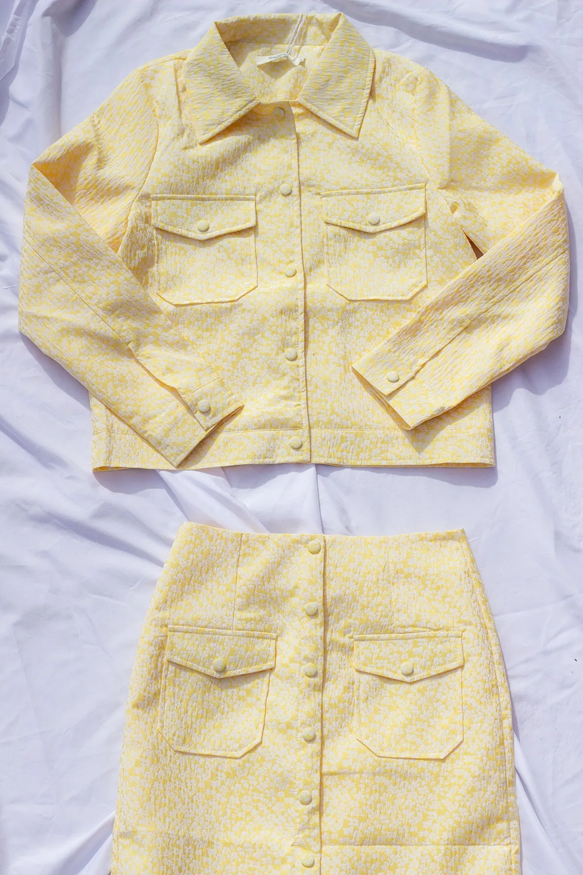 Floral Jacquard Mini Skirt