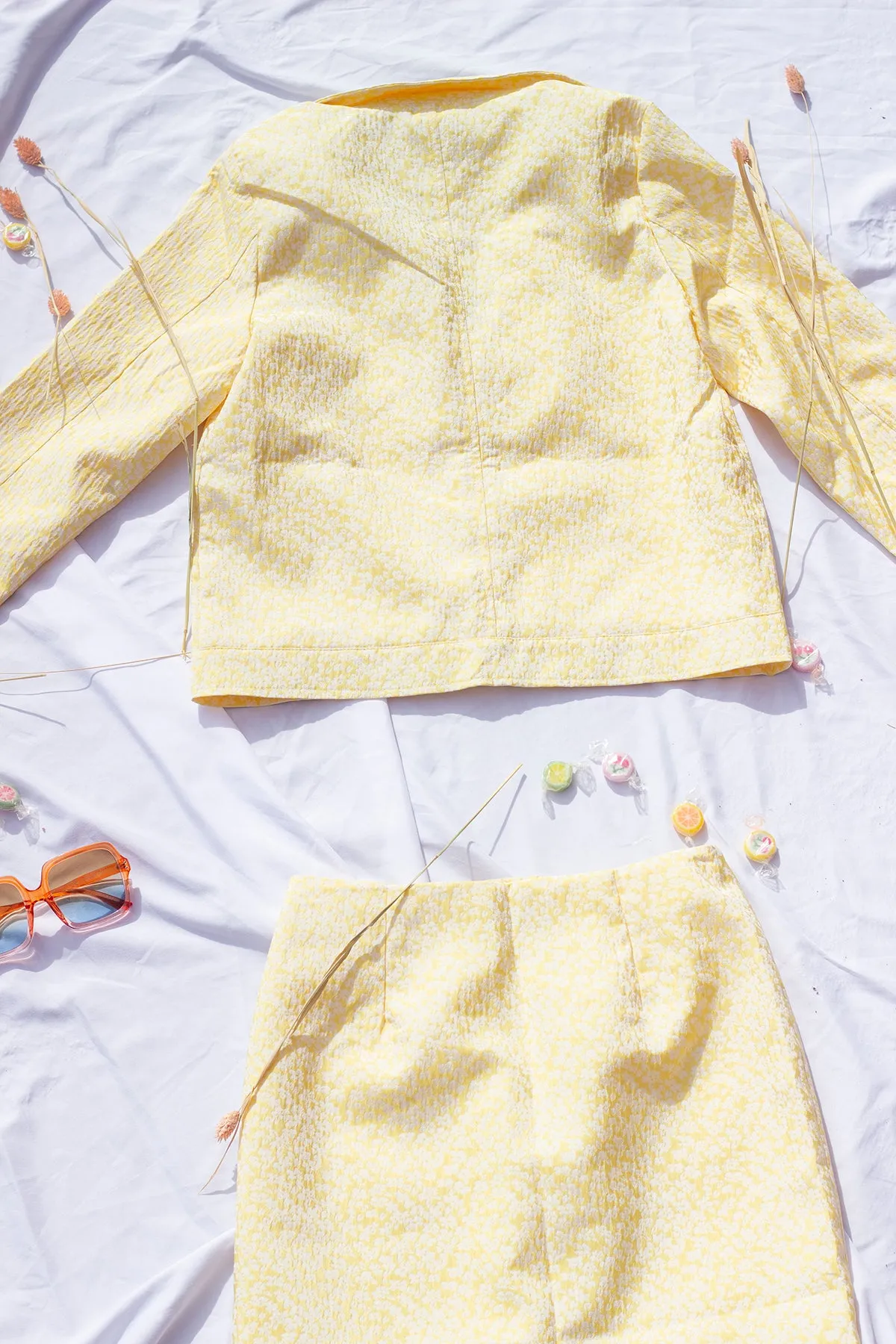 Floral Jacquard Mini Skirt