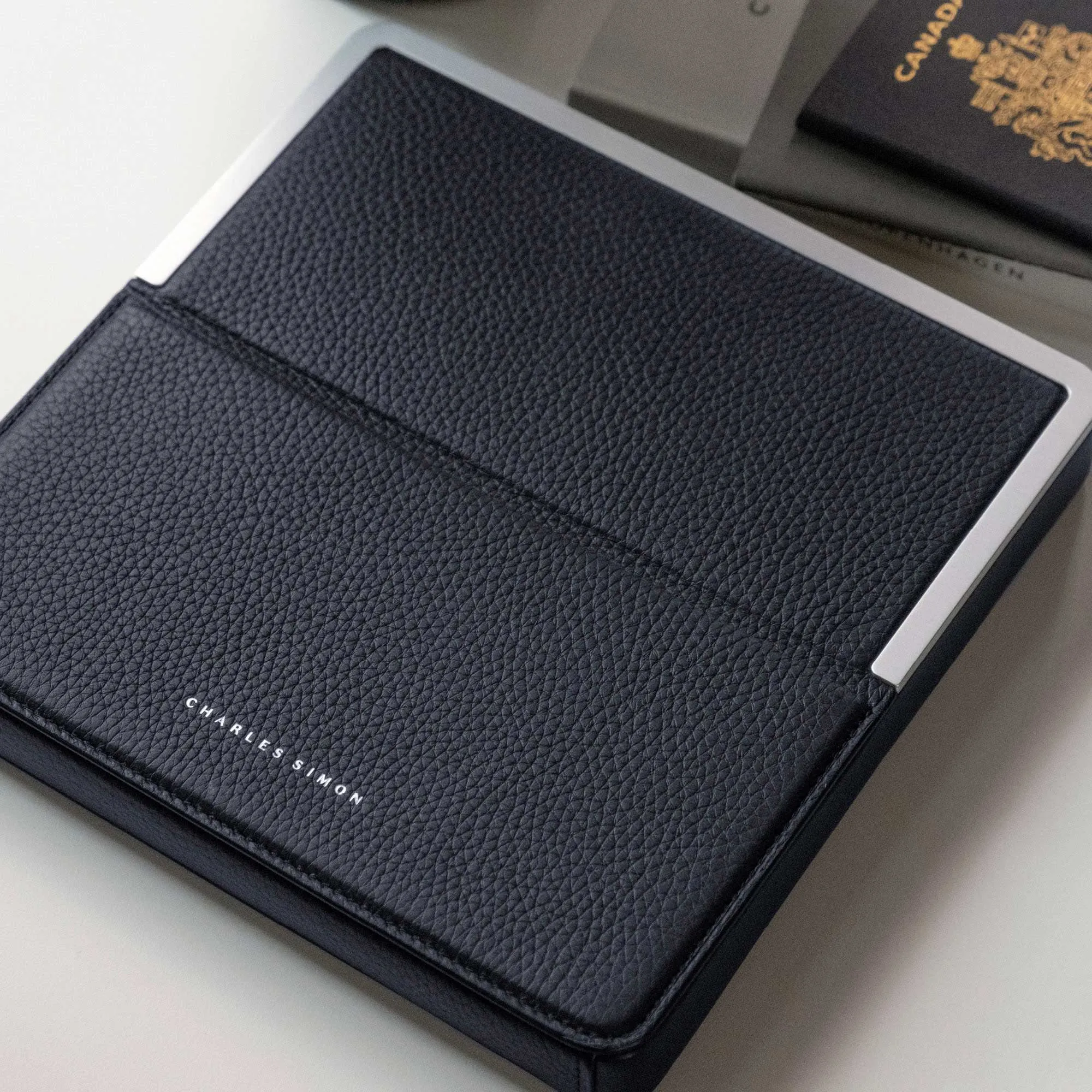 FRASER TRAVEL WALLET - MARINE / GREY