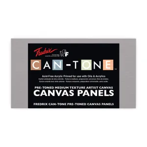 Fredrix Two Tone Canvas Panel  Grey 4x8 3 pack