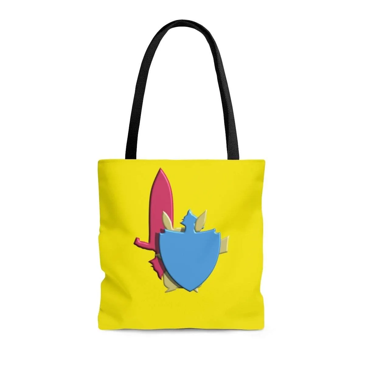 Gamer’s Sword and Shield AOP Tote Bag