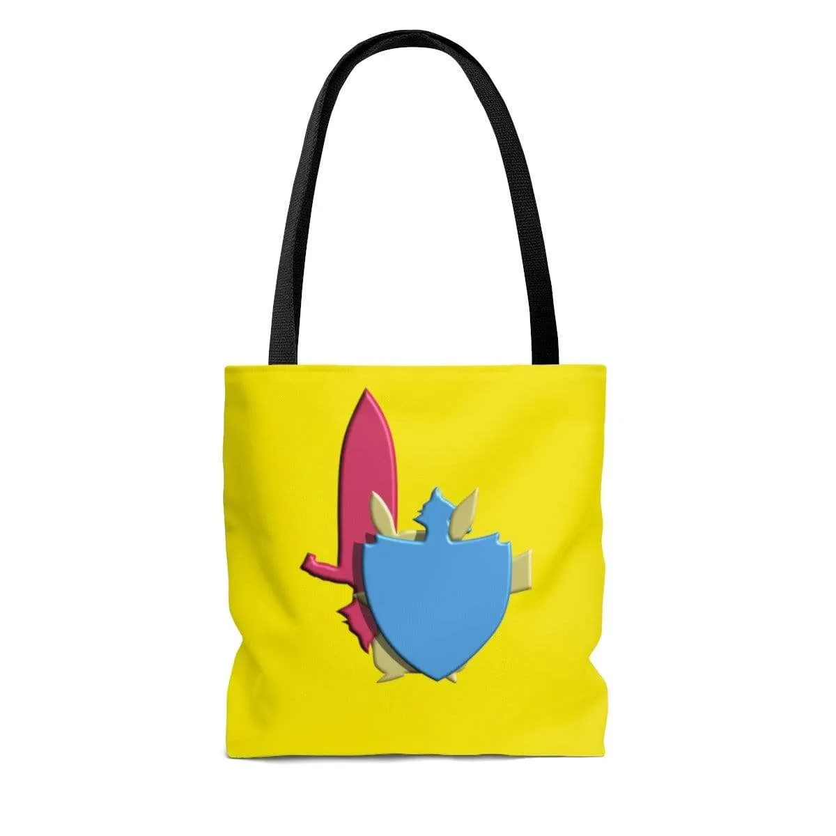 Gamer’s Sword and Shield AOP Tote Bag