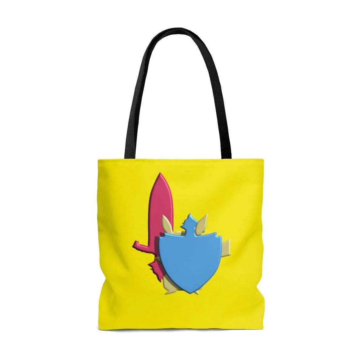 Gamer’s Sword and Shield AOP Tote Bag