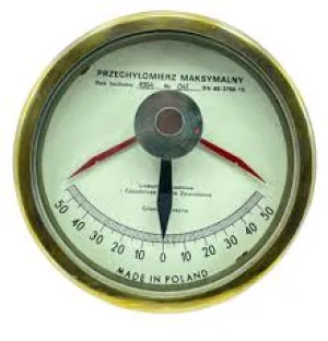 Gdansk Brzezno Original Antique Polish Brass Clinometer