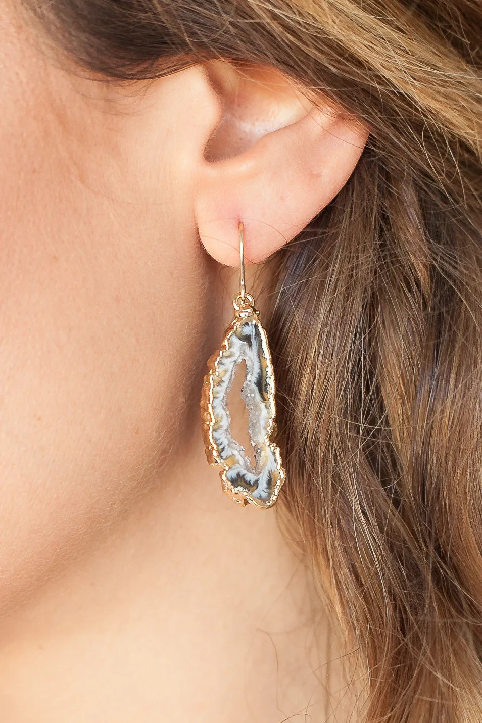 Geode Slice Earrings