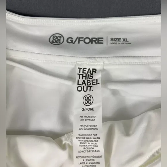 G/Fore G4 Womens Golf Skort XL White Polyester Spandex