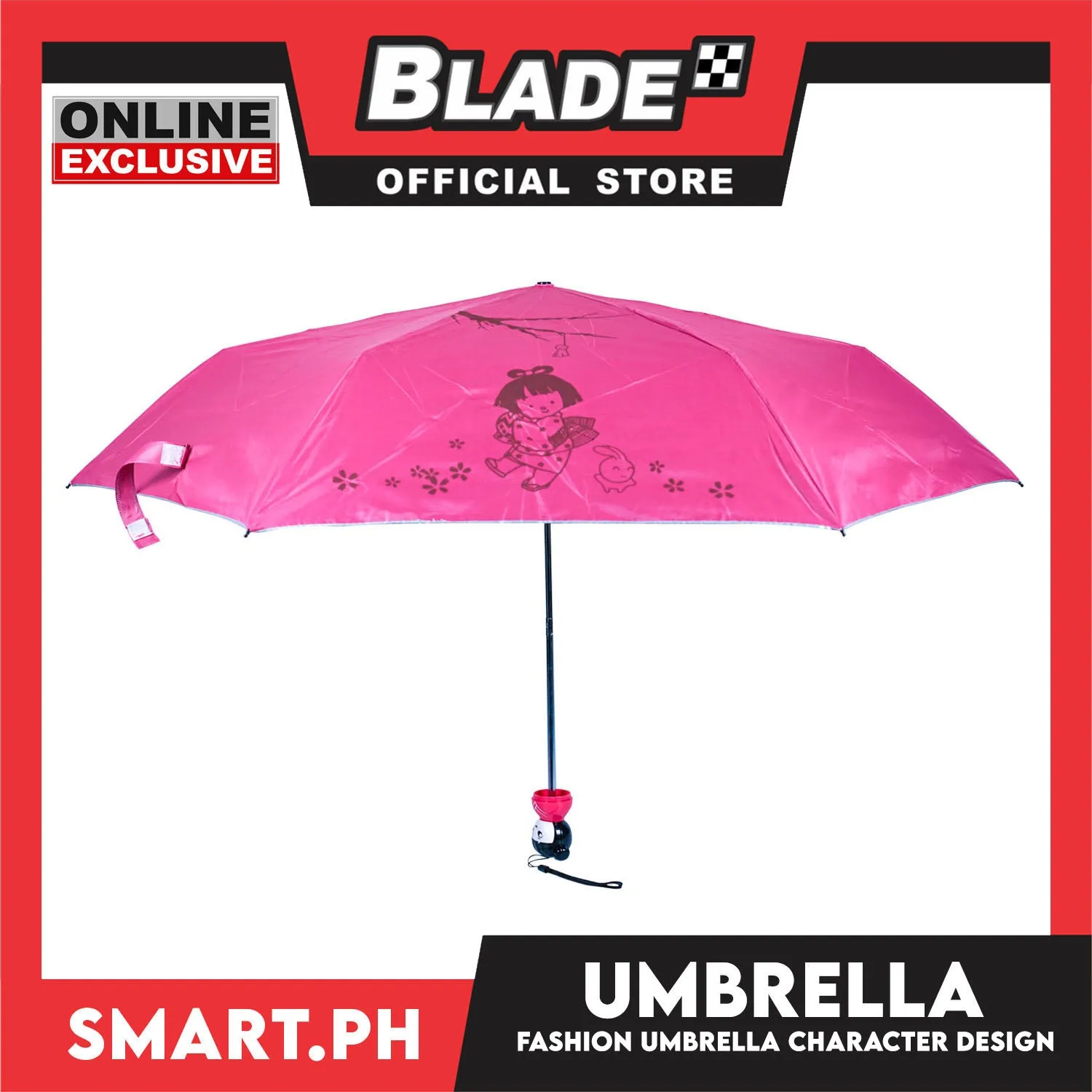 Gifts Folding Umbrella With Character China Doll Design (Assorted Designs and Colors)