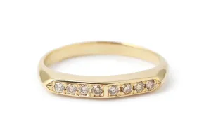 Gold and White Diamond Gracia Ring by Ladha