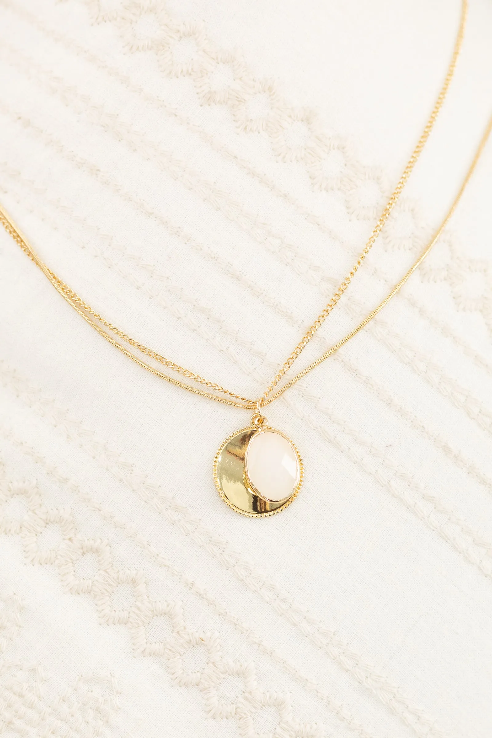 Gold Layered Charm Necklace