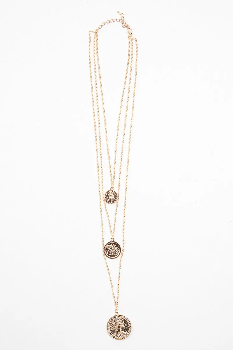 Gold Layered Coin Necklace - Hatley