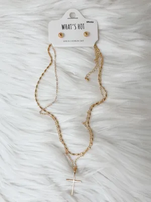 Gold Layered Cross Necklace