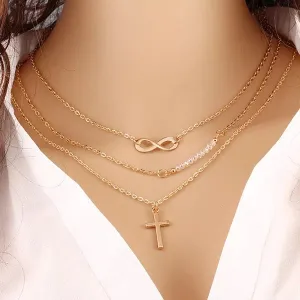 Gold Plated Triple Layered Infinity Pendant